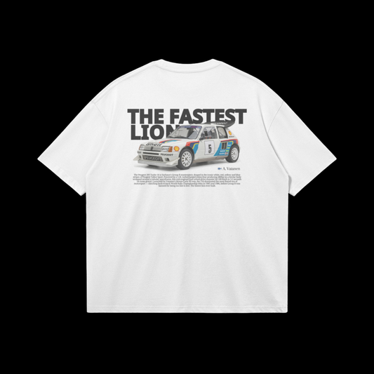T-shirt oversize à design Peugeot 205 Turbo 16 Groupe B - Duplicen